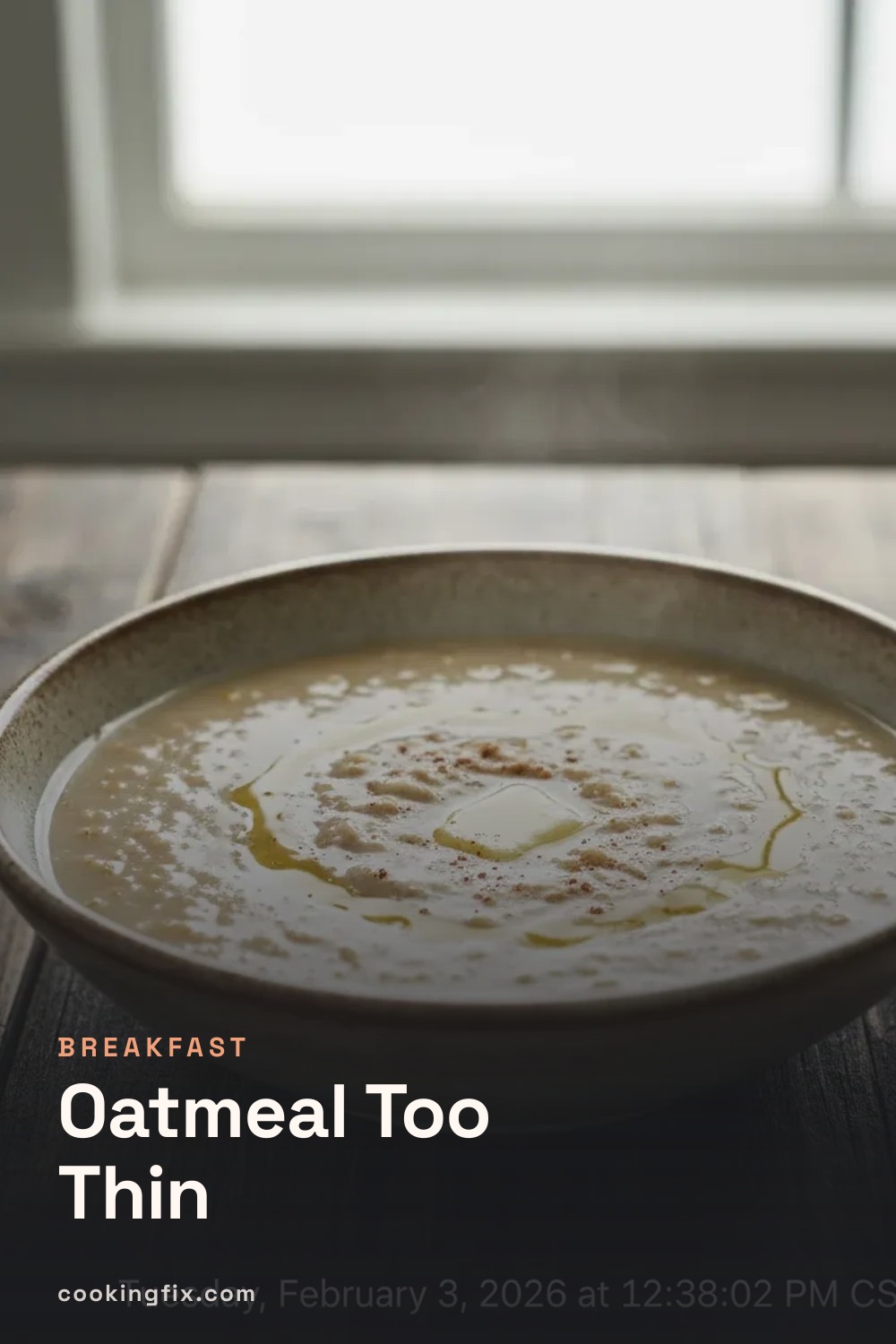 Oatmeal Too Thin