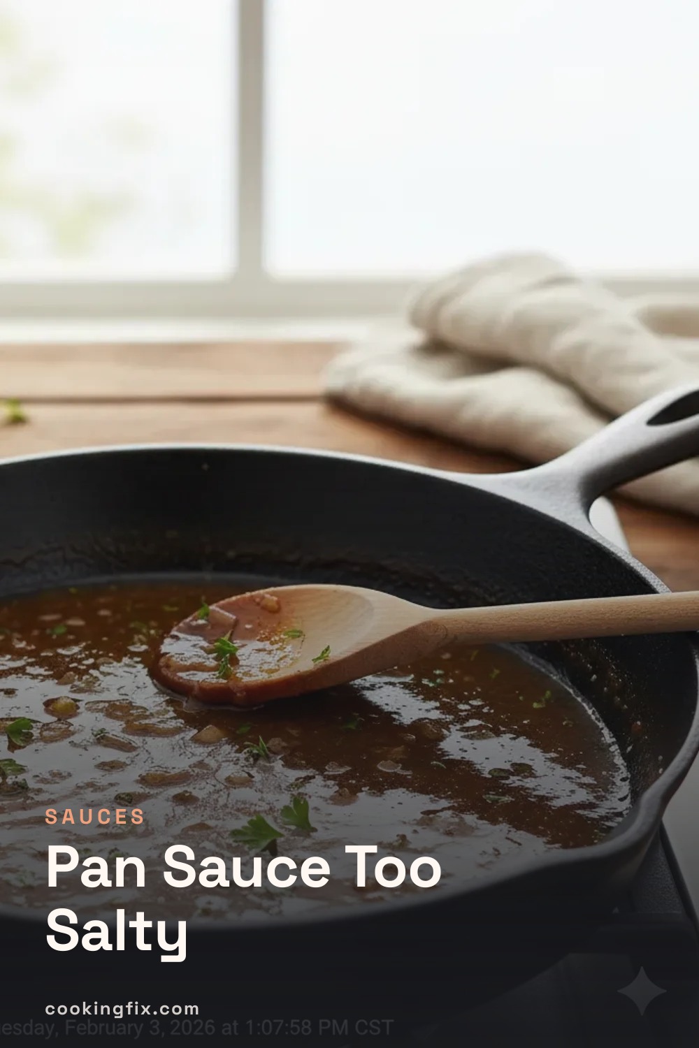 Pan Sauce Too Salty